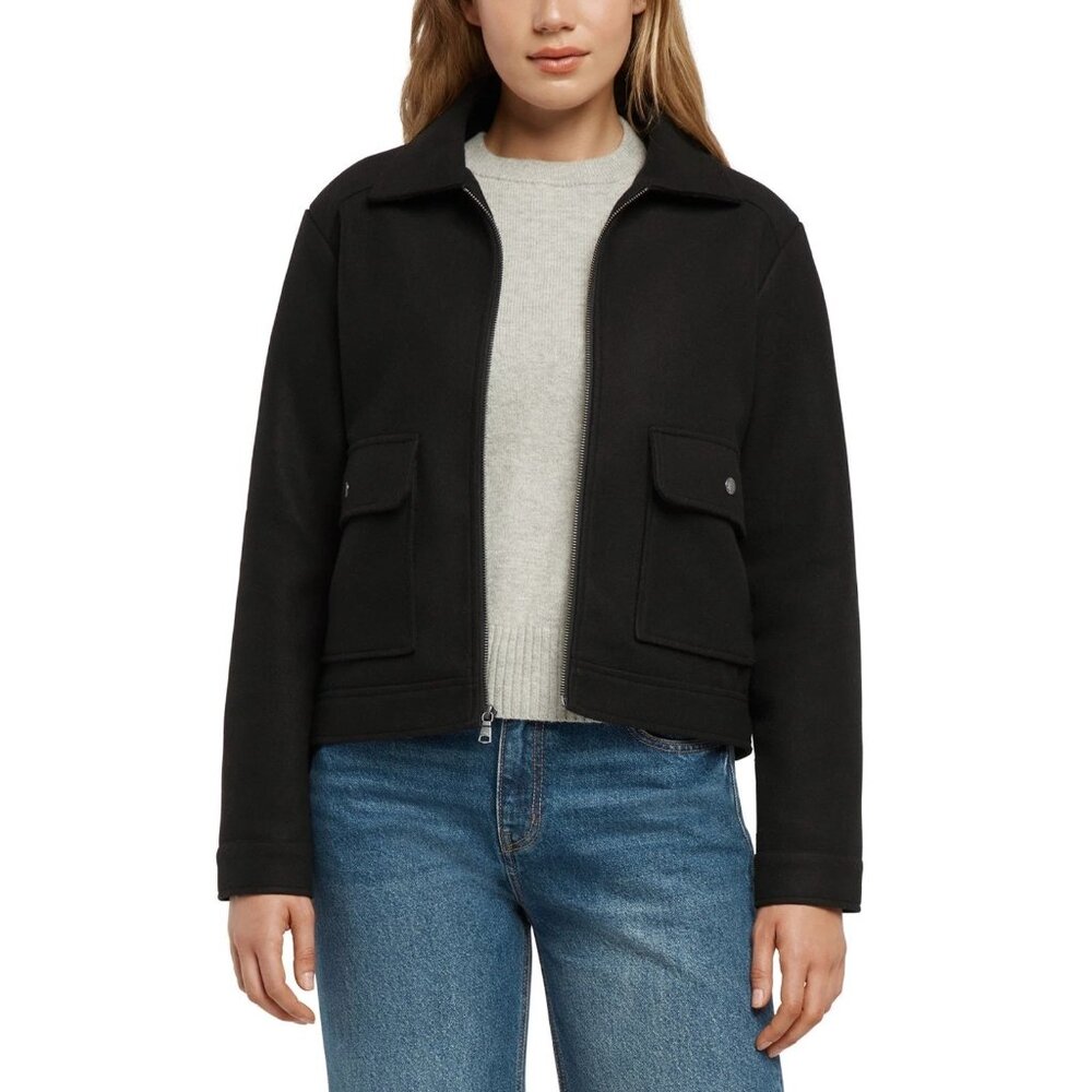 NEW Banana Republic Women's L Black Full-Zip Jacket G1595